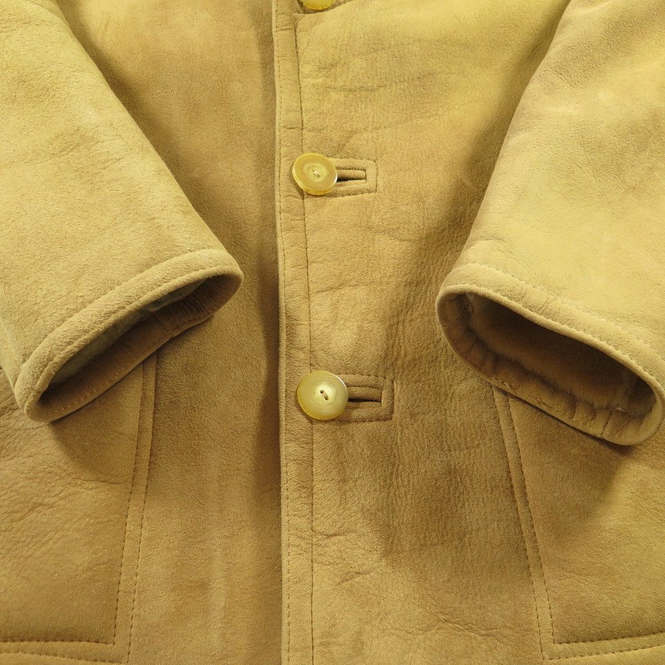 Vtg 80s Sawyer of Napa Sheepskin Shearling Coat Mens 42 | The Clothing ...