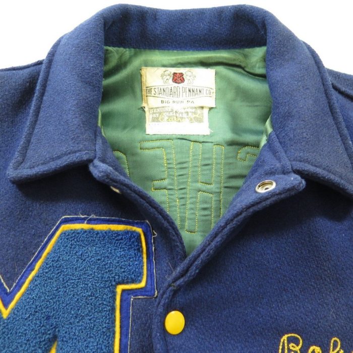 Vintage 70s Manchester Tennis Varsity Jacket Mens M Wool Letterman