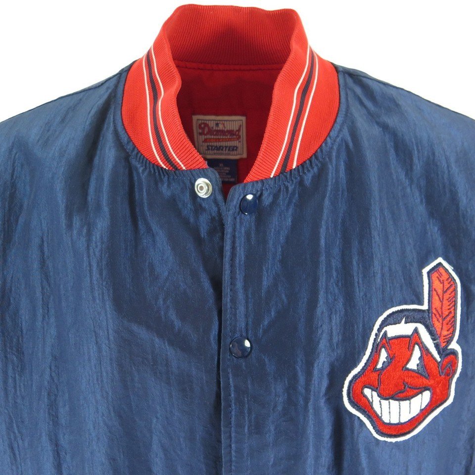 Vintage 90s Starter Indians Jacket XL Cleveland MLB Baseball | The