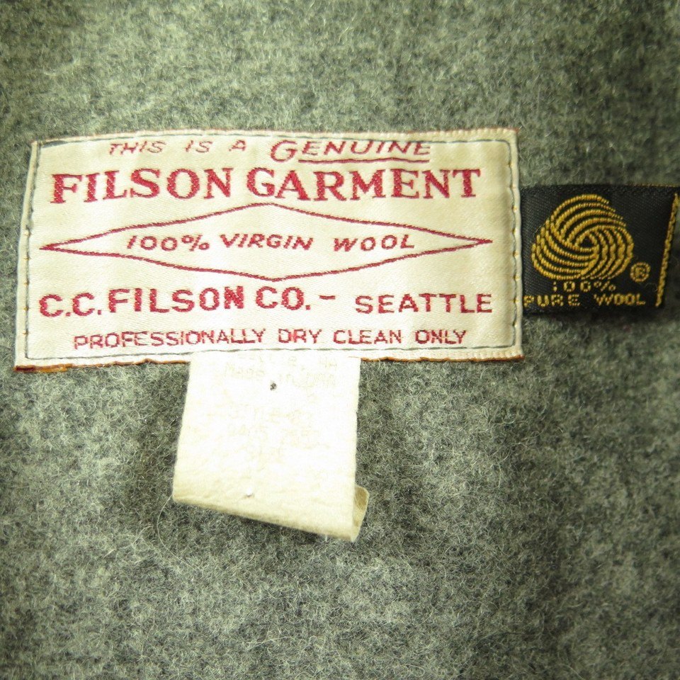 Vintage CC Filson Double Mackinaw Jacket 42 Cruiser Wool Hunting Coat ...