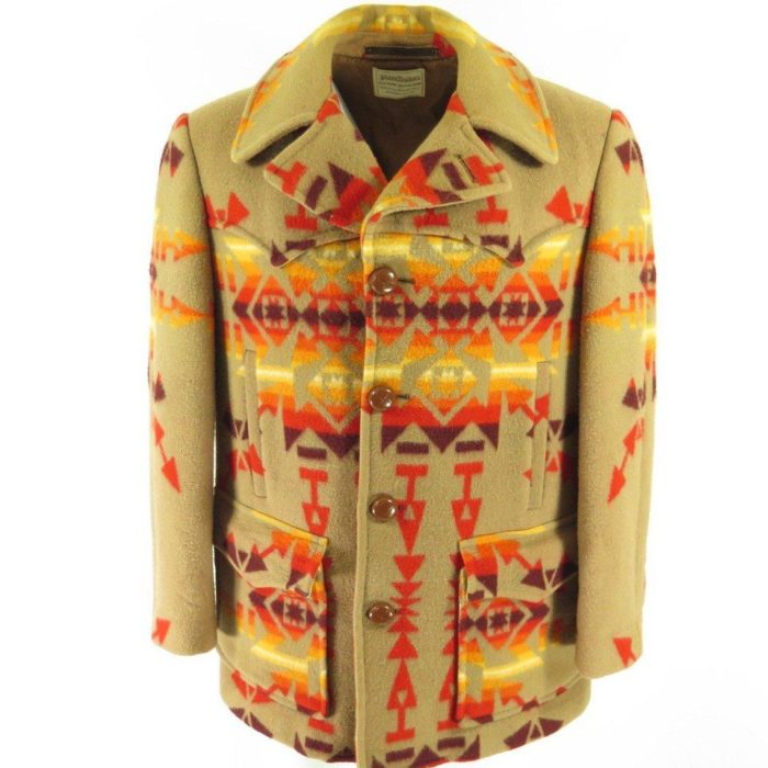 Vintage 70s Pendleton Southwestern Wool Coat Jacket Mens 42 | The 