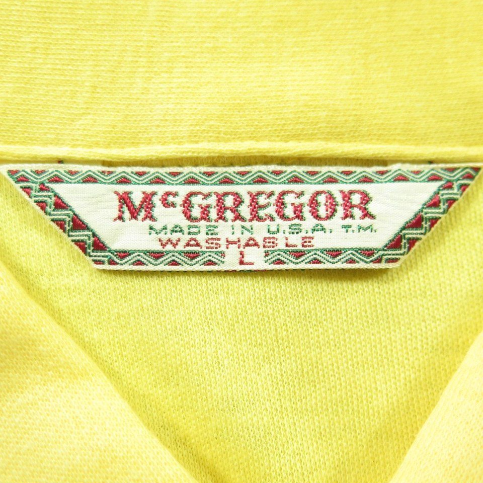 Vintage 60s McGregor Polo Shirt Large Deadstock Yellow | The