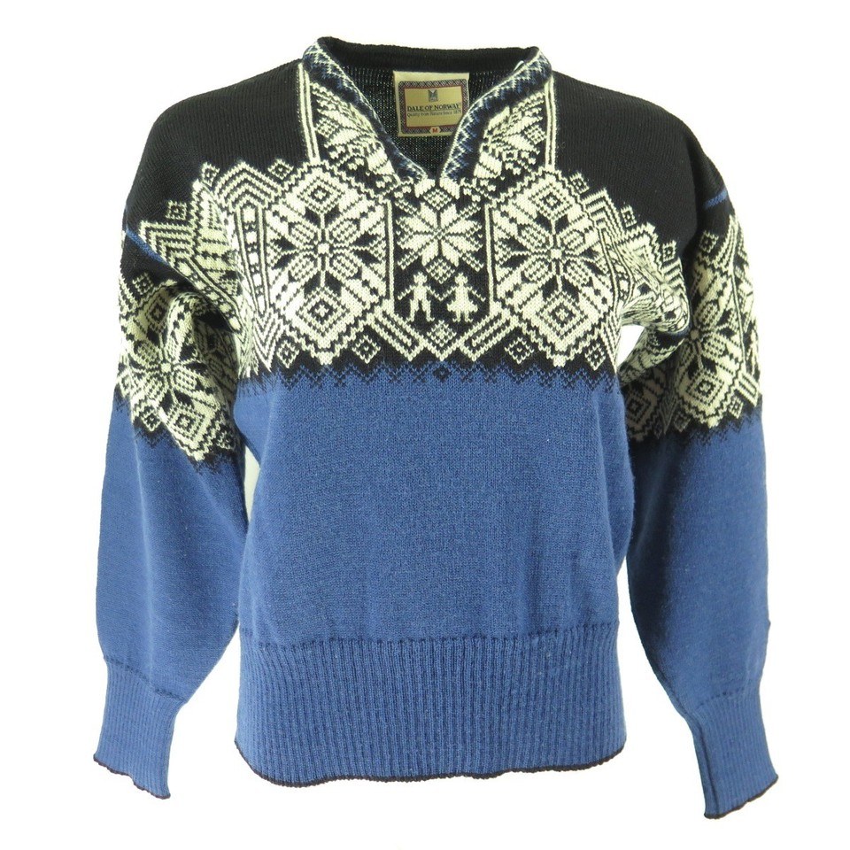 Vintage Dale of Norway Sport Snowflake wool Norwegian Sweater womens M ...
