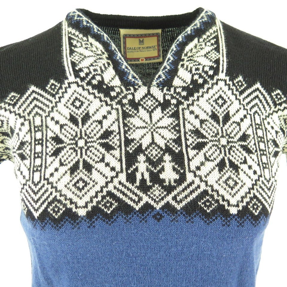 Vintage Dale of Norway Sport Snowflake wool Norwegian Sweater womens M ...