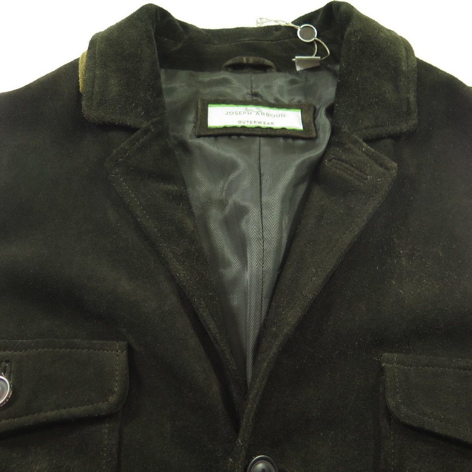 Joseph Abboud Outerwear Casual Suede Leather Jacket Mens Large New Coat ...