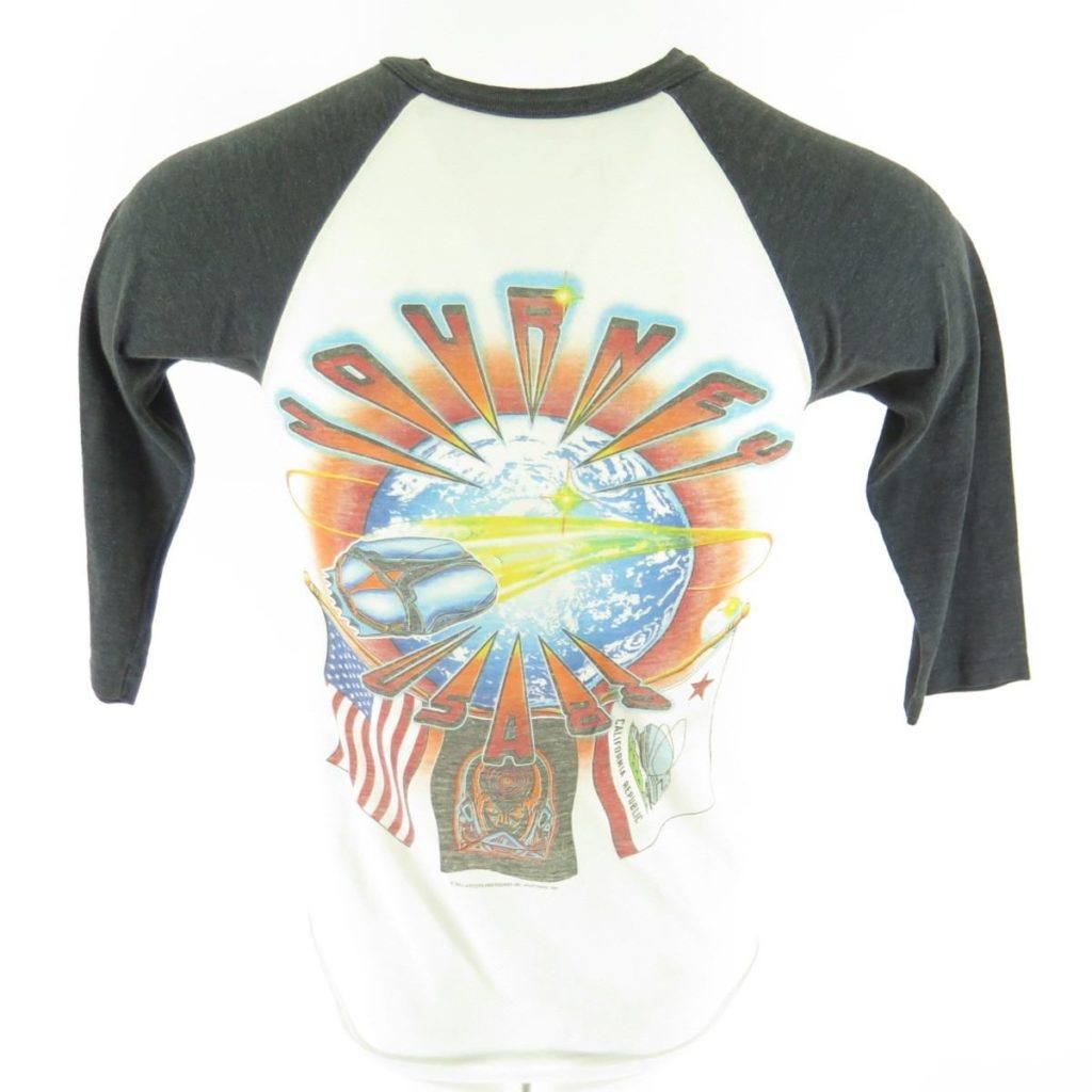 Vintage 80s 1983 Journey Band T-shirt Mens M Two Tone Tour Concert ...