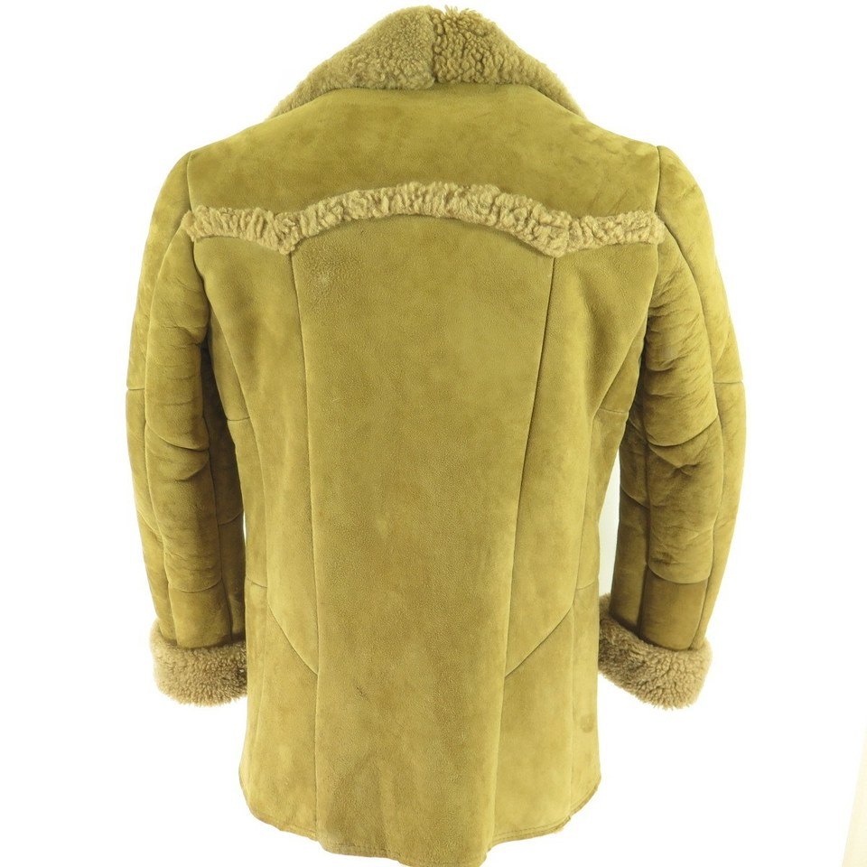Vintage 80s Western Sheepskin Shearling Coat Jacket Mens 38 | The ...