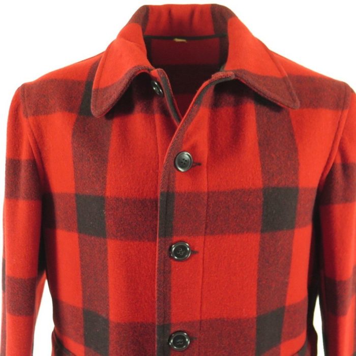Vintage 30s J.O. Ballard Hunting Jacket Malone Plaid Red Wool Coat 44 ...