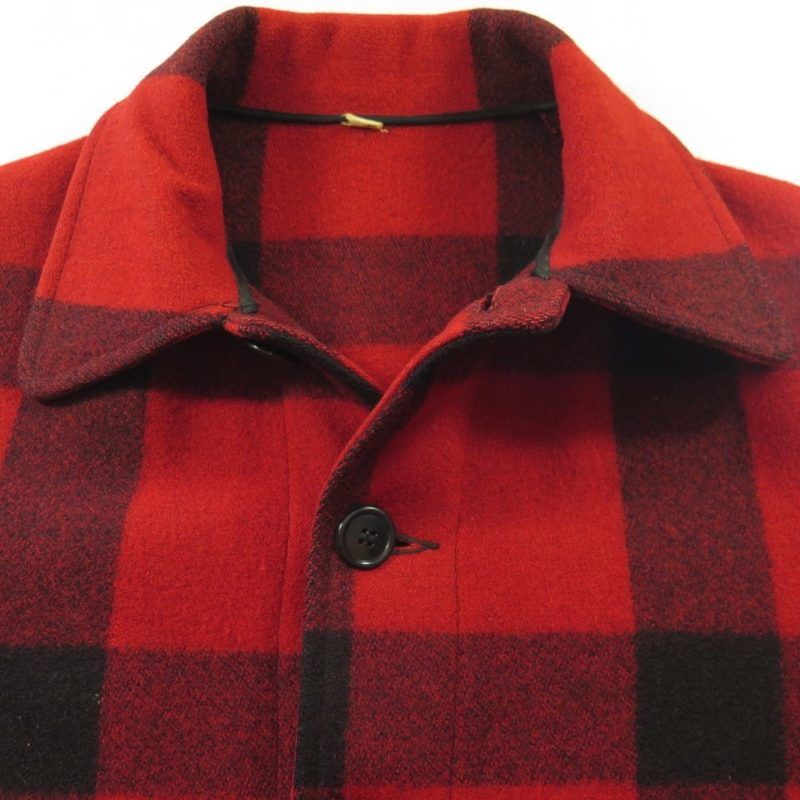 Vintage 30s J.O. Ballard Hunting Jacket Malone Plaid Red Wool Coat 44 ...