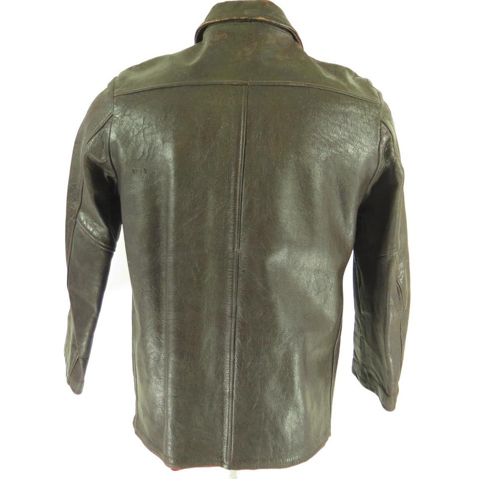 Vintage 50s McGregor Horsehide Leather Jacket Mens 40 Motorcycle Biker ...