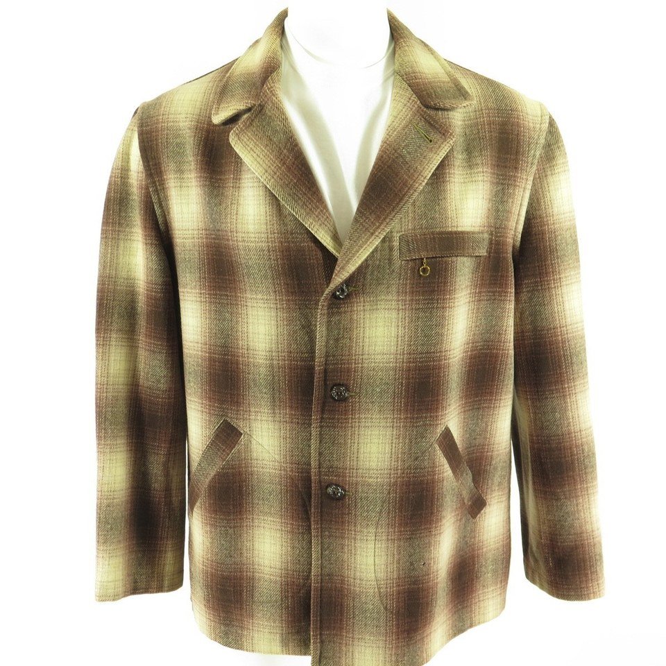 新品 正規品!!  Plaid Shadow Woolens Merrill 40s Vintage Wool Jacket Western ジャケット・アウター
