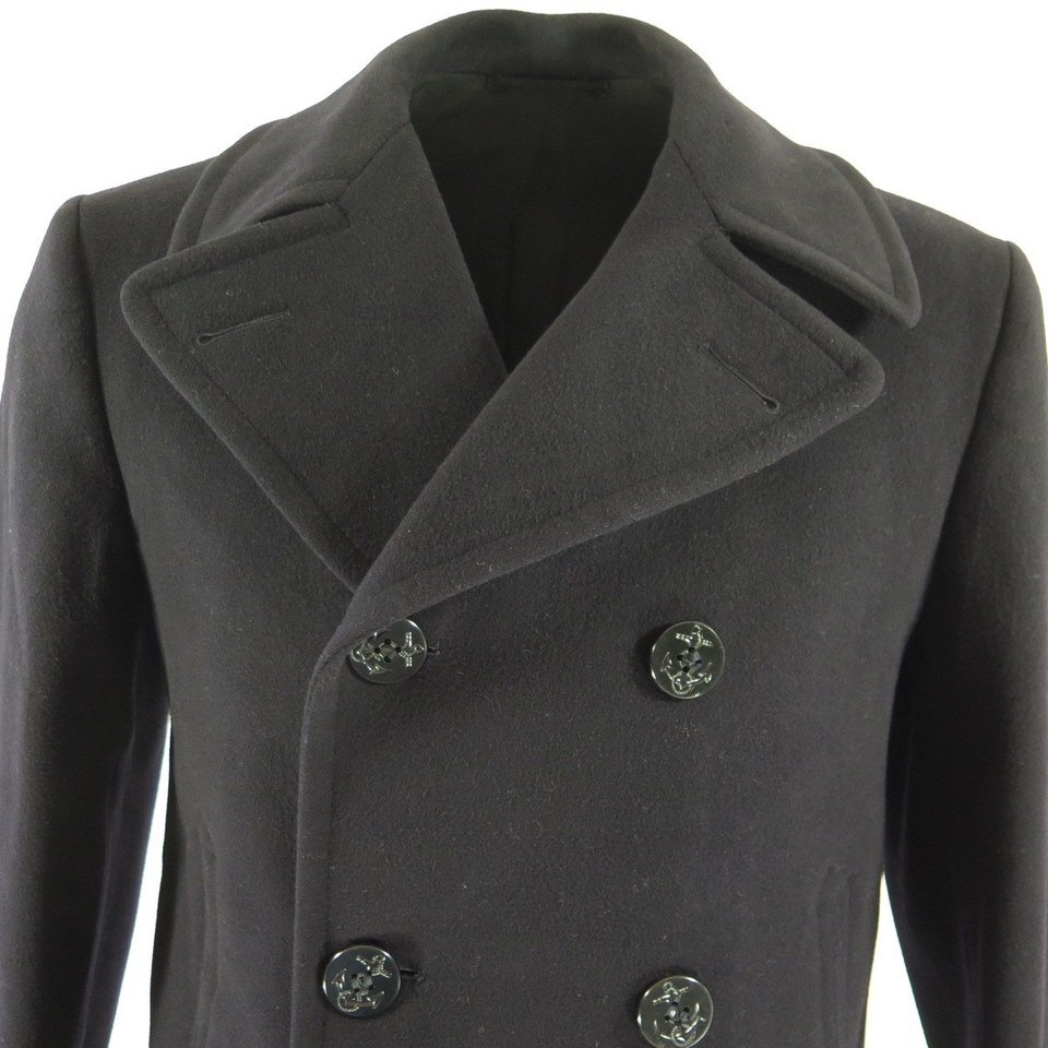 Vintage 60s WWII Era USA Naval Military Peacoat 38 | The Clothing Vault