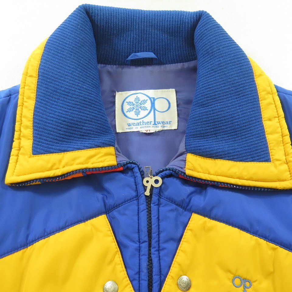 Vintage 80s OP Ocean Pacific Convertible Ski Vest Jacket Mens XL 