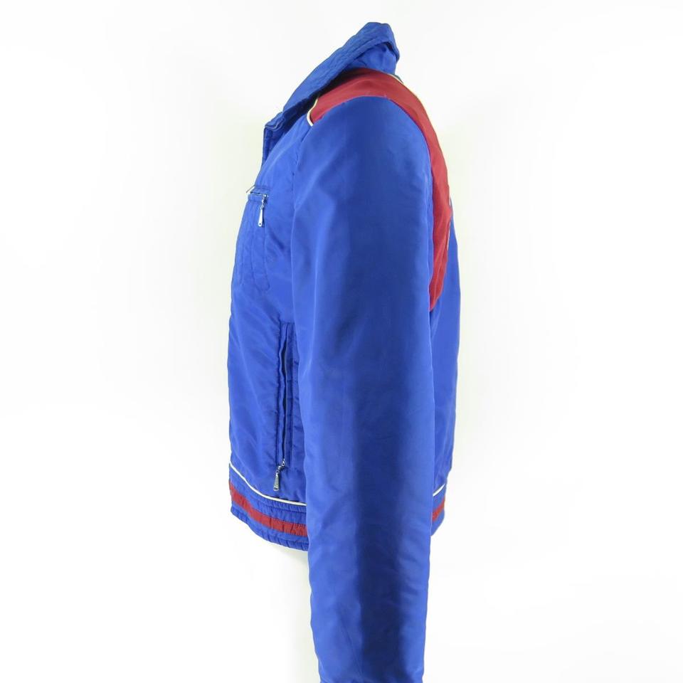 Vintage 80s Ossi Ski Jacket Mens L Retro Puffy Puffer Time Machine Blue ...