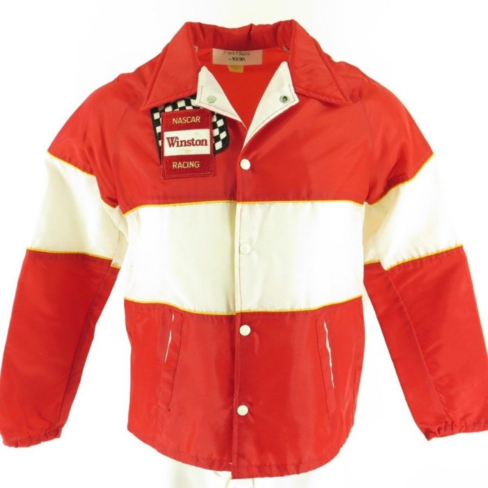 Men's Medium Racing Jacket - Race Car Red 1970s 80s Windbreaker with C –  Vintage Vixen Clothing