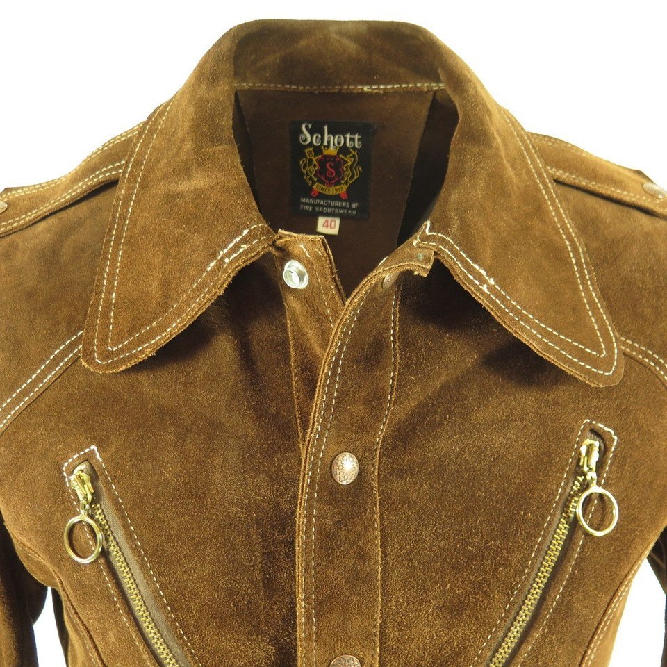 Vintage 70s Schott Meltor Cowhide Jacket Men 40 | The Clothing Vault