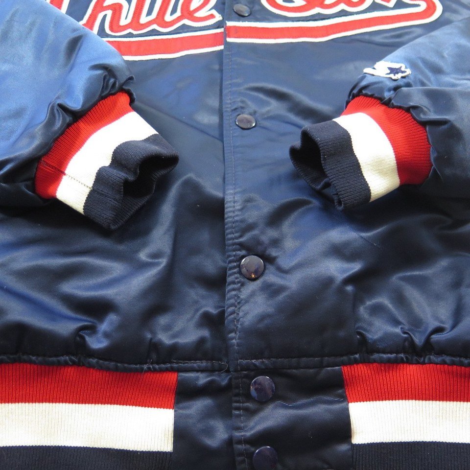 Chicago White Sox Vintage Satin Starter Jacket Large L 
