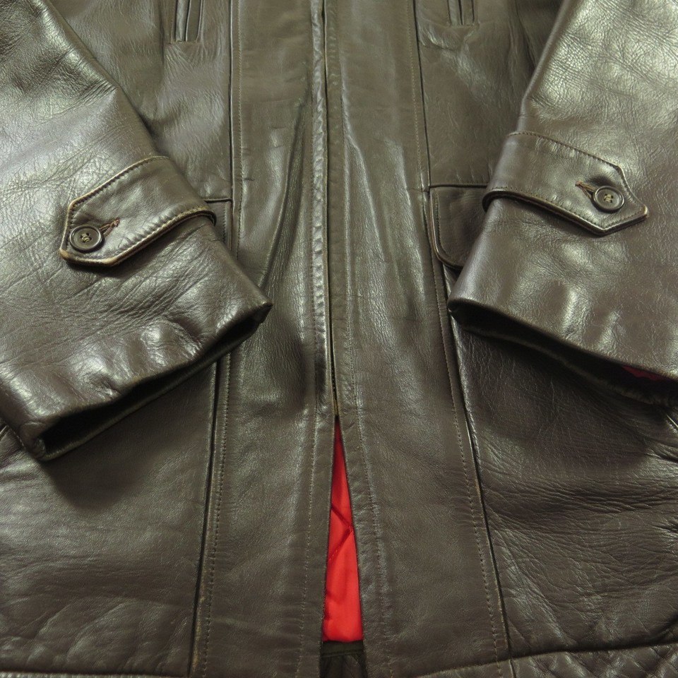 Vintage 50s Leather Jacket 40 or Medium Steerhide Talon Zip | The ...