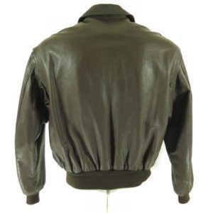 Vintage 90s Goatskin Leather A-2 Flight Jacket Mens 46 Map Liner USAF ...