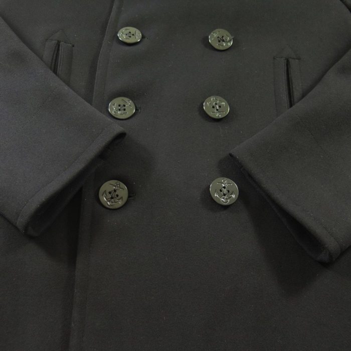 Vintage 40s 10 button Navy Peacoat 38 WW2 USN Naval Factory Embroidered ...