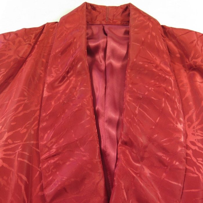 Vintage 50s Rayon Silk Atomic Brocade Robe Large Royal Robes Red One ...