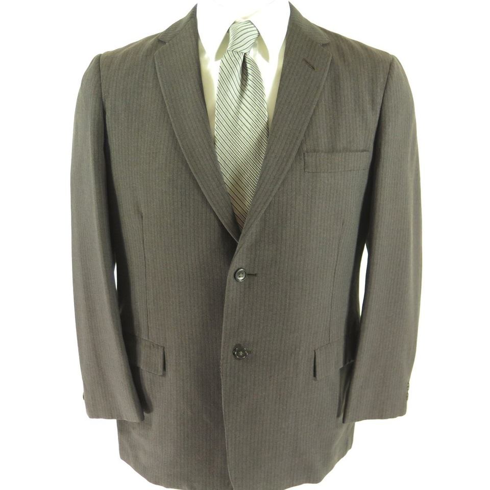 Vintage 50s Gabardine Jacket Suit 40 R 34 Pants Gray Medium