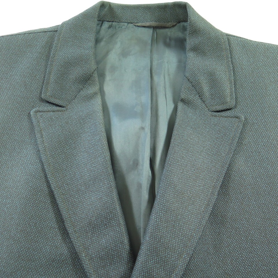 Vintage 60s Metallic Sharkskin Overcoat Coat 42 R Iridescent Retro ...