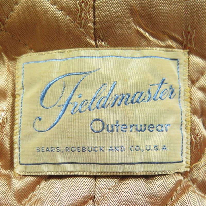 Vintage 50s Sears Fieldmaster Car Coat Mens 42 Deadstock Quilted Liner ...