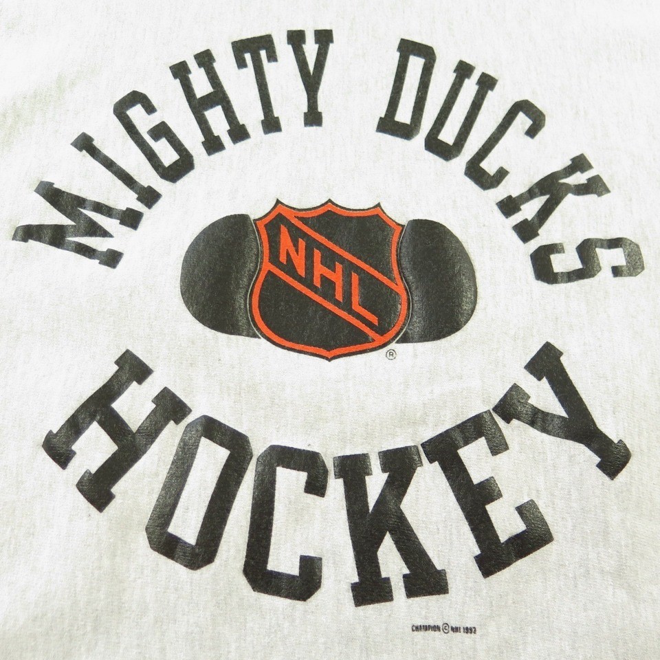 Vintage 90s Mighty Ducks Champion Sweatshirt XL Hockey NHL Reverse Weave