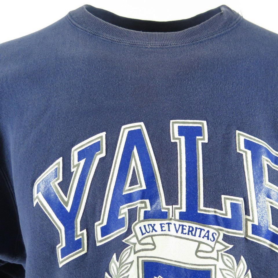 Vintage 80s Yale Sweatshirt Mens XL Champion Reverse Weave Crest | The  Clothing Vault