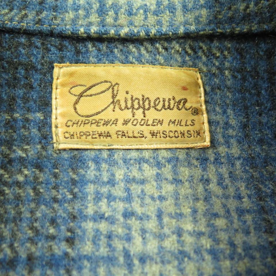 Vintage 50s Chippewa Wool Coat Jacket L Shadow Plaid Deadstock Bakelite  Button | The Clothing Vault