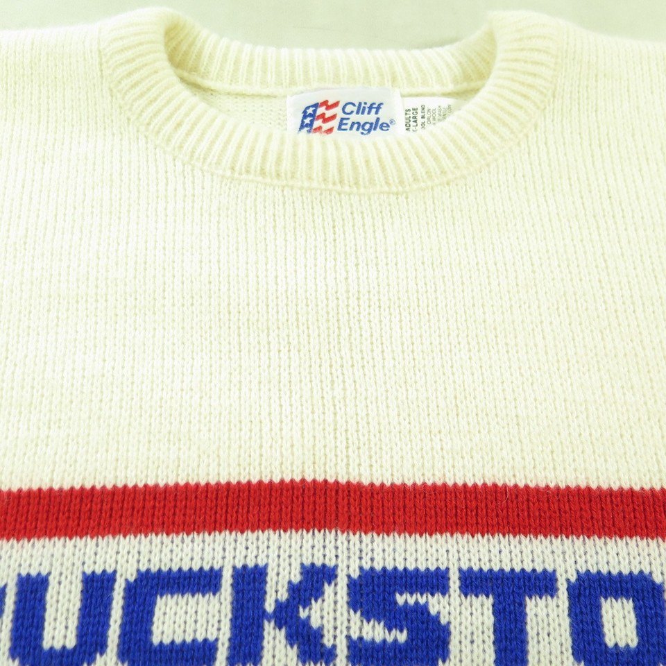 Vintage 80s Cliff Engle Truck Stops of America Sweater XL