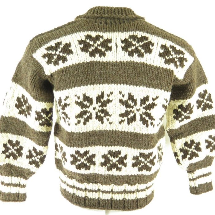 Vintage 80s Cowichan Sweater Mens S Wool Native Canadian Genuine 