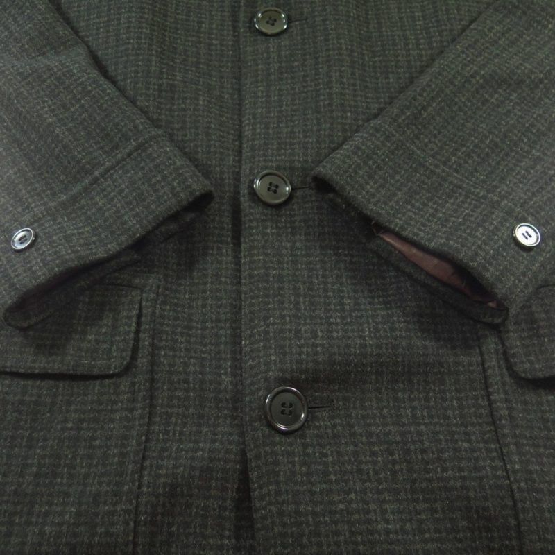 Vintage 50s Classic Wool Cool Overcoat Coat Men Medium Union Made Black ...
