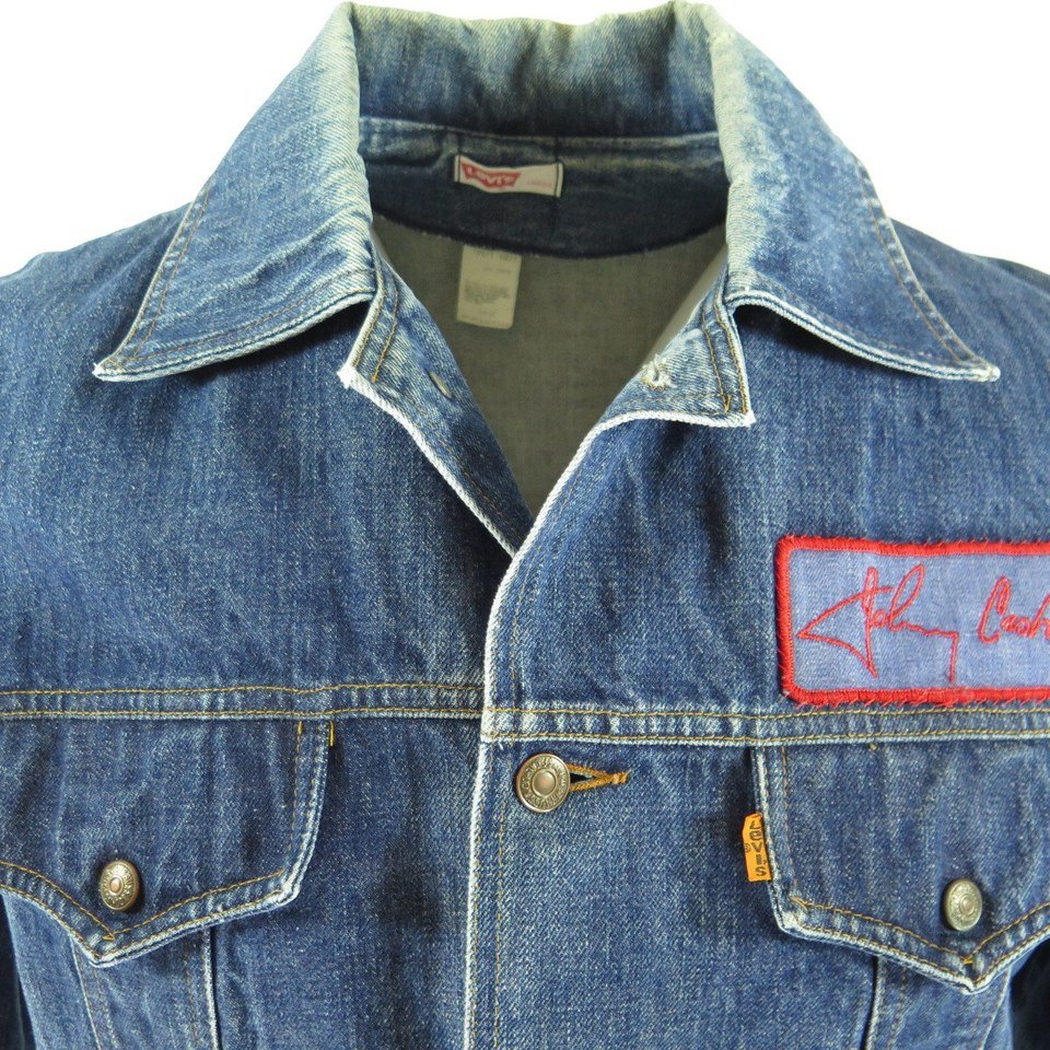 Vintage 70s Levis Orange Tab Johnny Cash Denim Jacket L | The