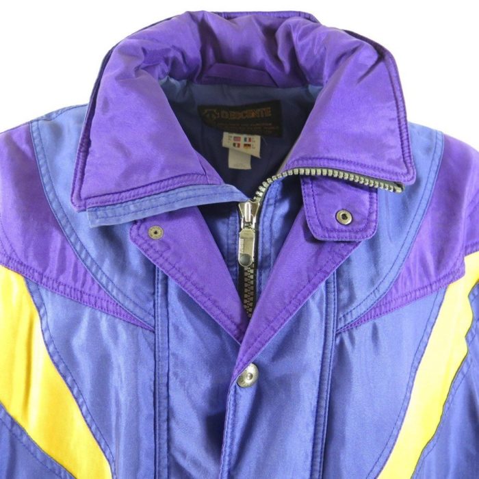 Vintage 80s Descente Ski Jacket XL Purple Retro Insulated Japan