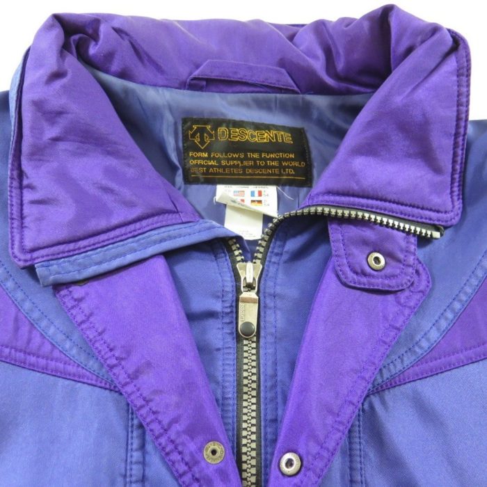 Vintage 80s Descente Ski Jacket XL Purple Retro Insulated Japan