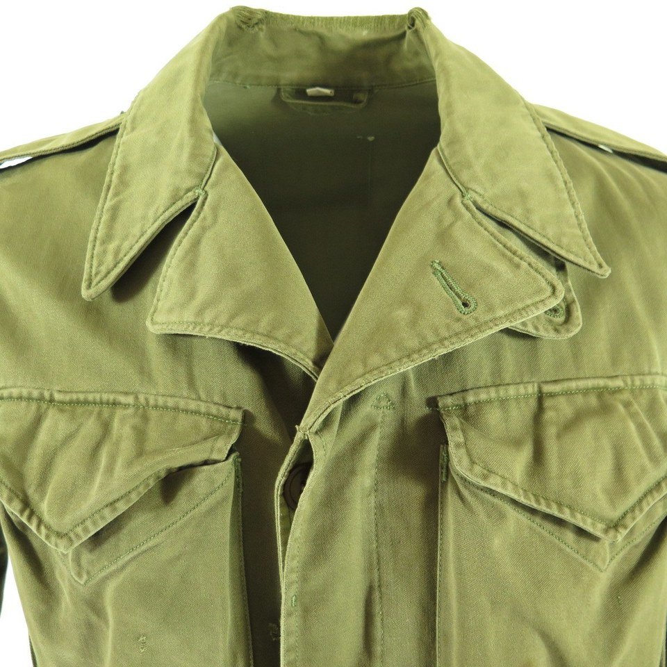 Vintage 40s WWII M-1943 Field Jacket Mens 34 Short US Military OG ...