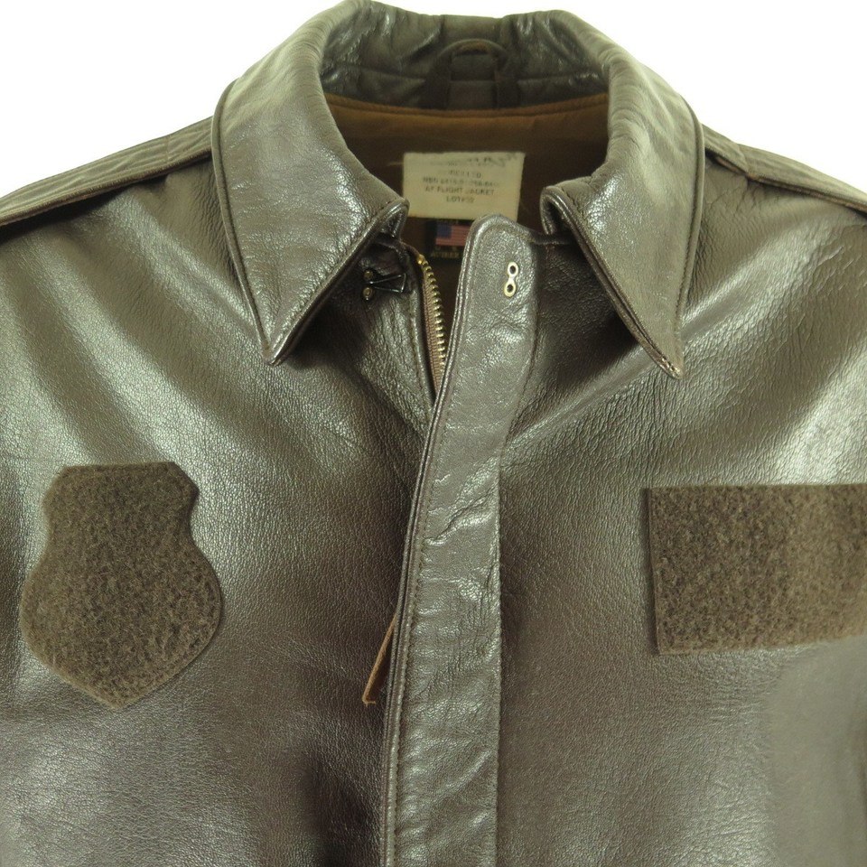 Vintage Avirex A-2 Flight Jacket 44 Leather USA Made by The Clothing ...