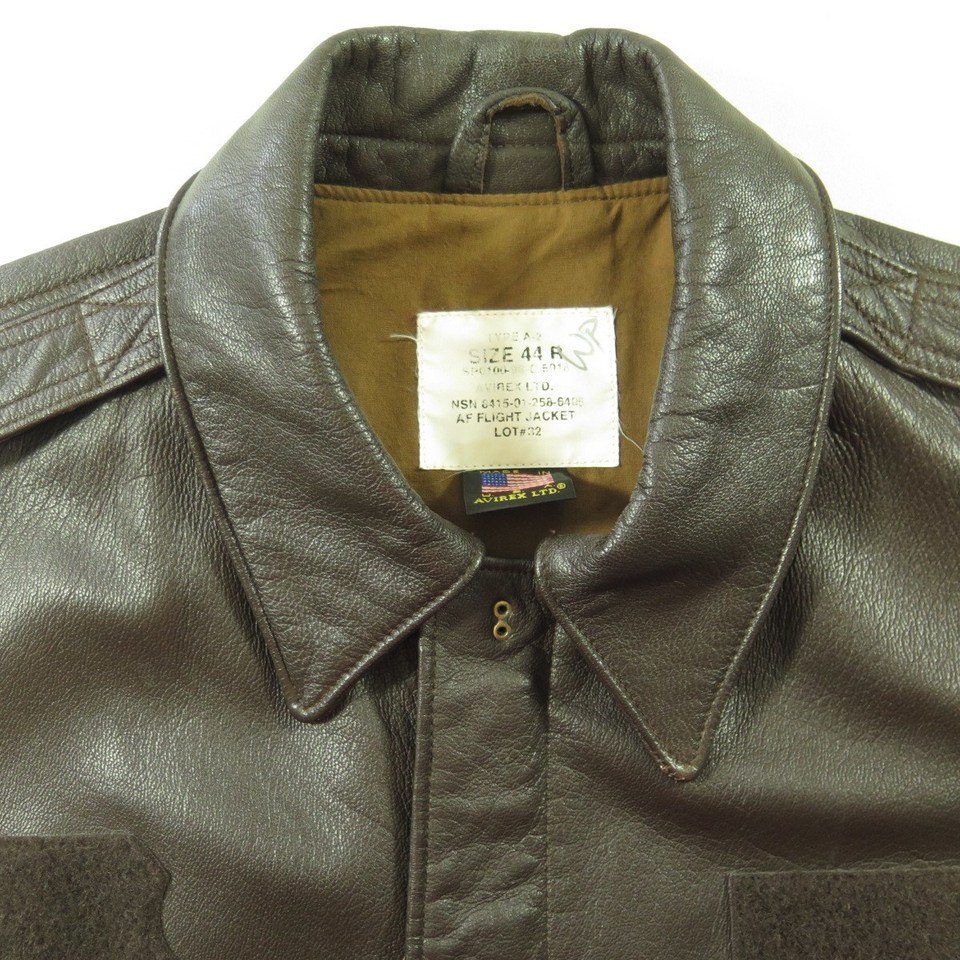 Vintage Avirex A-2 Flight Jacket 44 Leather USA Made by The Clothing ...