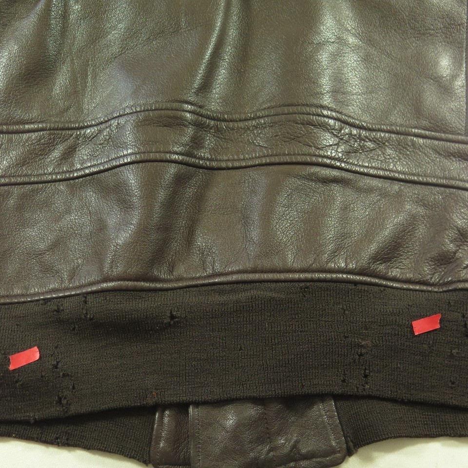 Vintage 70s G1 Leather Bomber Jacket 42 or Large Goatskin Vintage 70s G1 Leather Bomber Jacket 42 or Large Goatskin