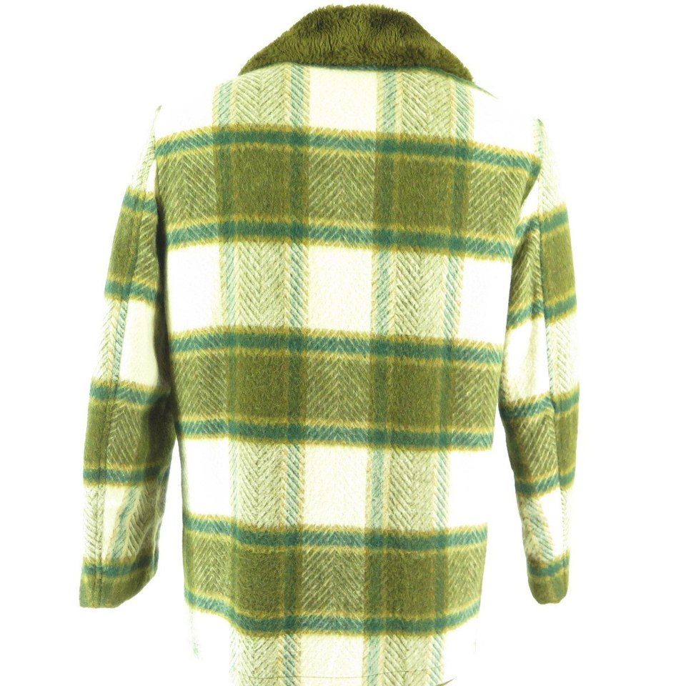 Vintage 60s Wool Plaid Western Coat Jacket Men 40 | The Clothing Vault