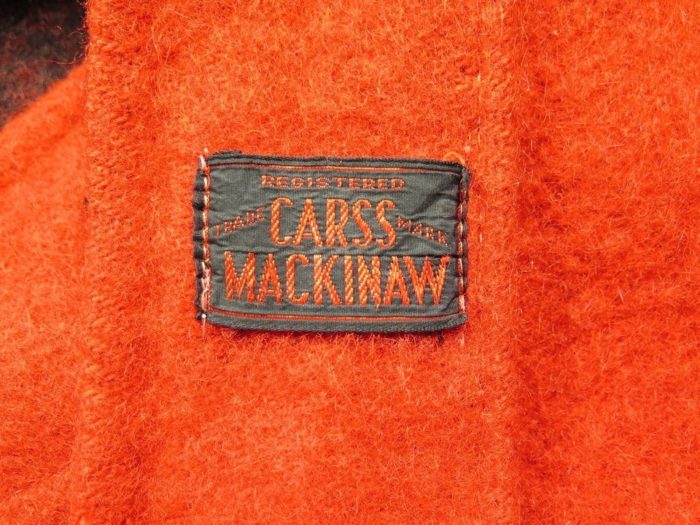 Vintage 30s Mackinaw Wool Point Blanket Coat Jacket XL Depression 