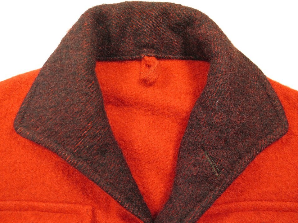 Vintage 30s Mackinaw Wool Point Blanket Coat Jacket XL