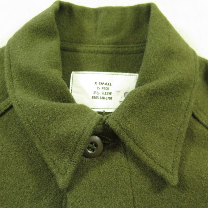 Vintage 60s Army Wool Shirt Vietnam War Era OG-108 Military 1967 XS ...