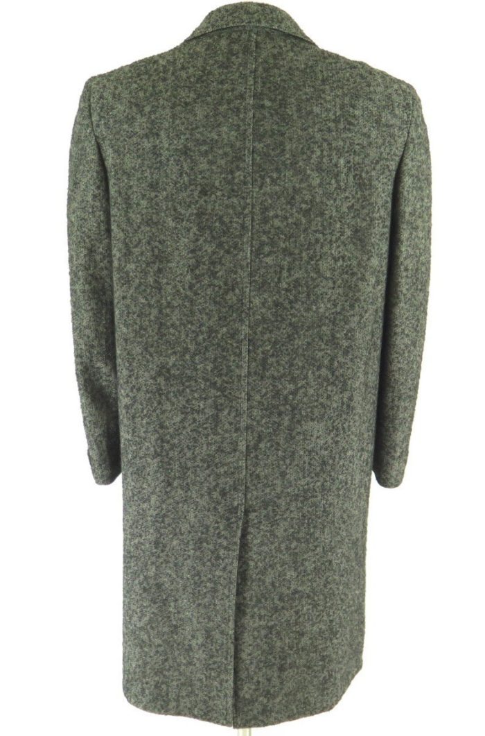 Vintage 50s Nubby Fleck Coat Wool Overcoat Spread Collar Mens 40 Union ...