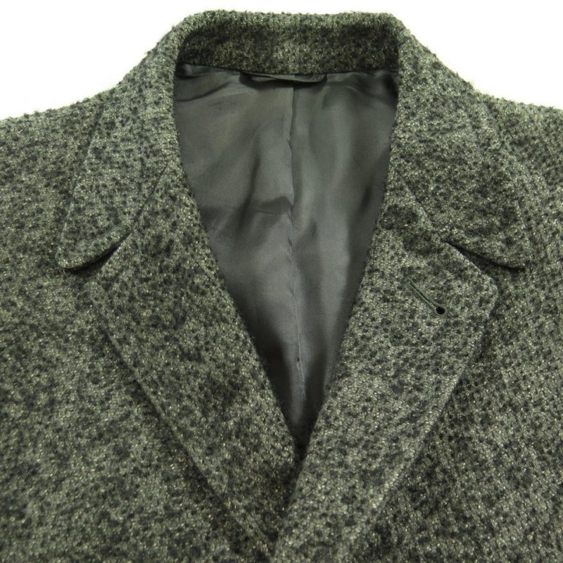 Vintage 50s Nubby Fleck Coat Wool Overcoat Spread Collar Mens 40 Union ...