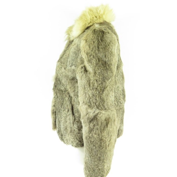 Rabbit-fur-fox-fur-trim-womens-coat-H33B-3