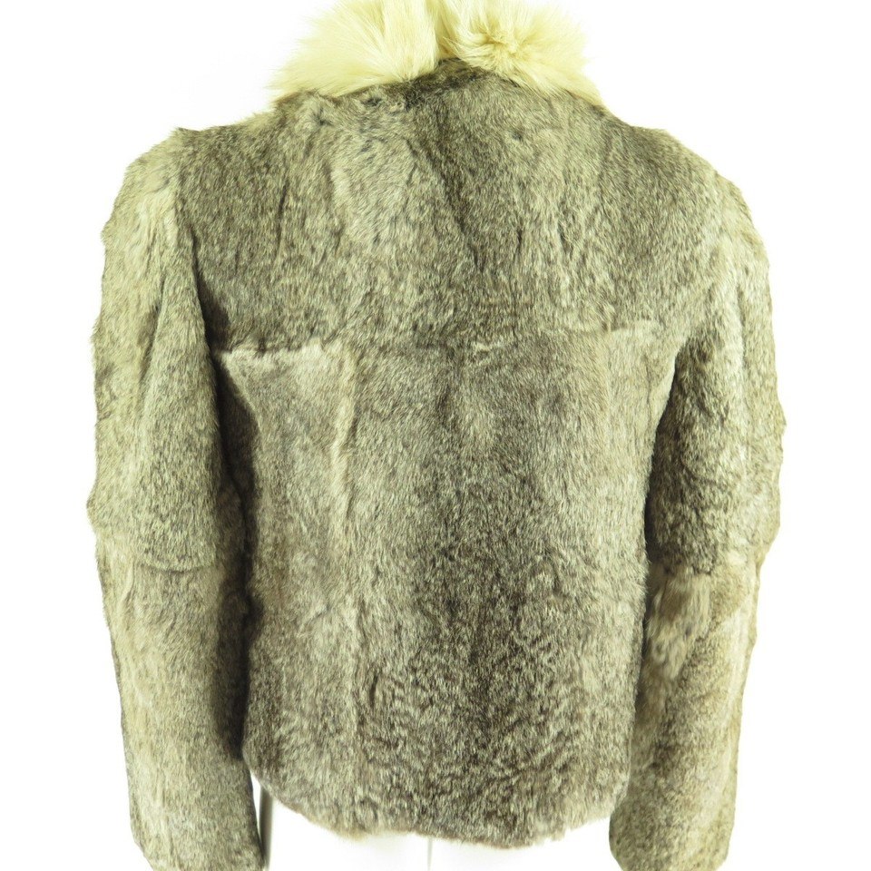 Rabbit-fur-fox-fur-trim-womens-coat-H33B-5