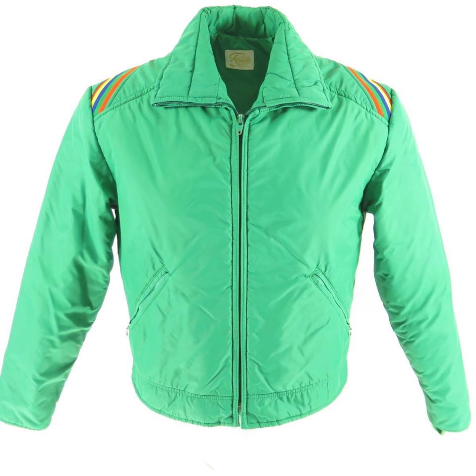 Vintage 80s Roffe USA Made Rainbow Ski Retro Jacket S The Clothing ...